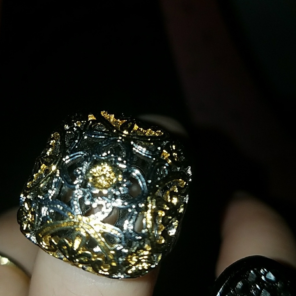 Two modern BLING RINGS PM252 - Picture 2 of 4
